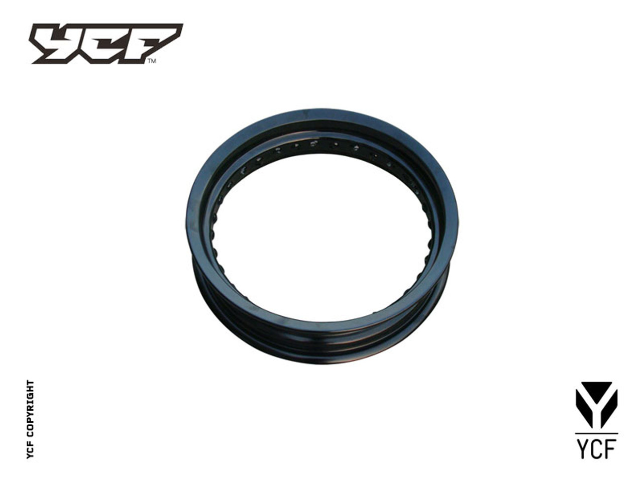 ALUMINUM RIM (2.50x14"- BLACK FRONT)