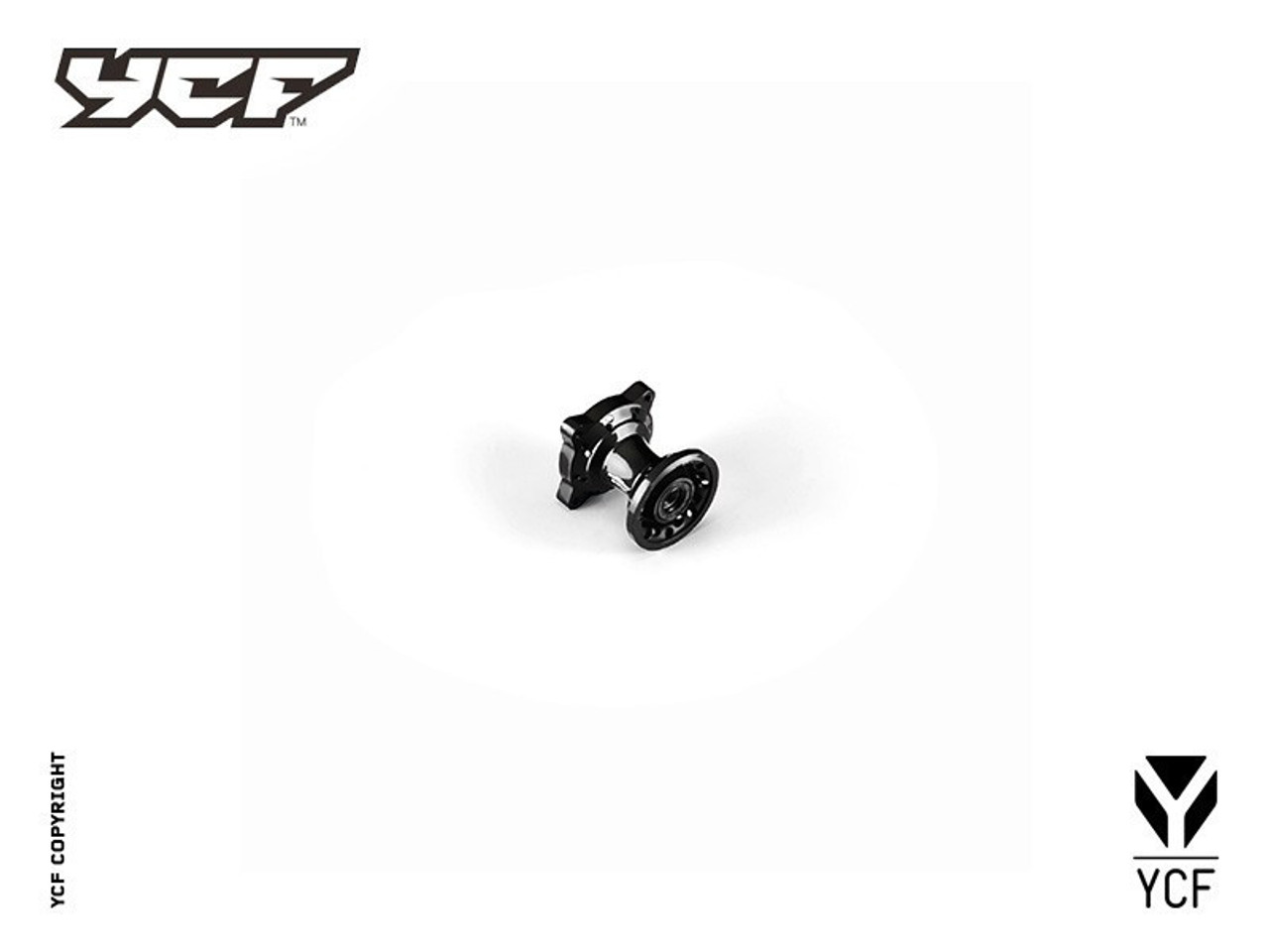 YCF FRONT HUB CNC BLACK