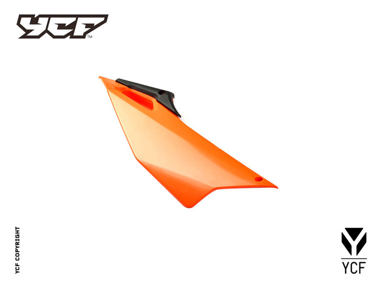 YCF RIGHT NUMBER PLATE - ORANGE