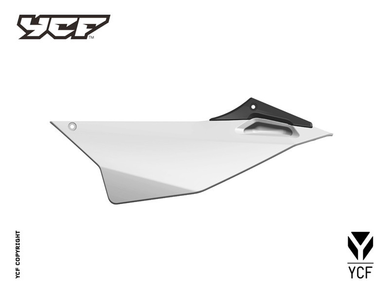 LEFT NUMBER PLATE - WHITE.