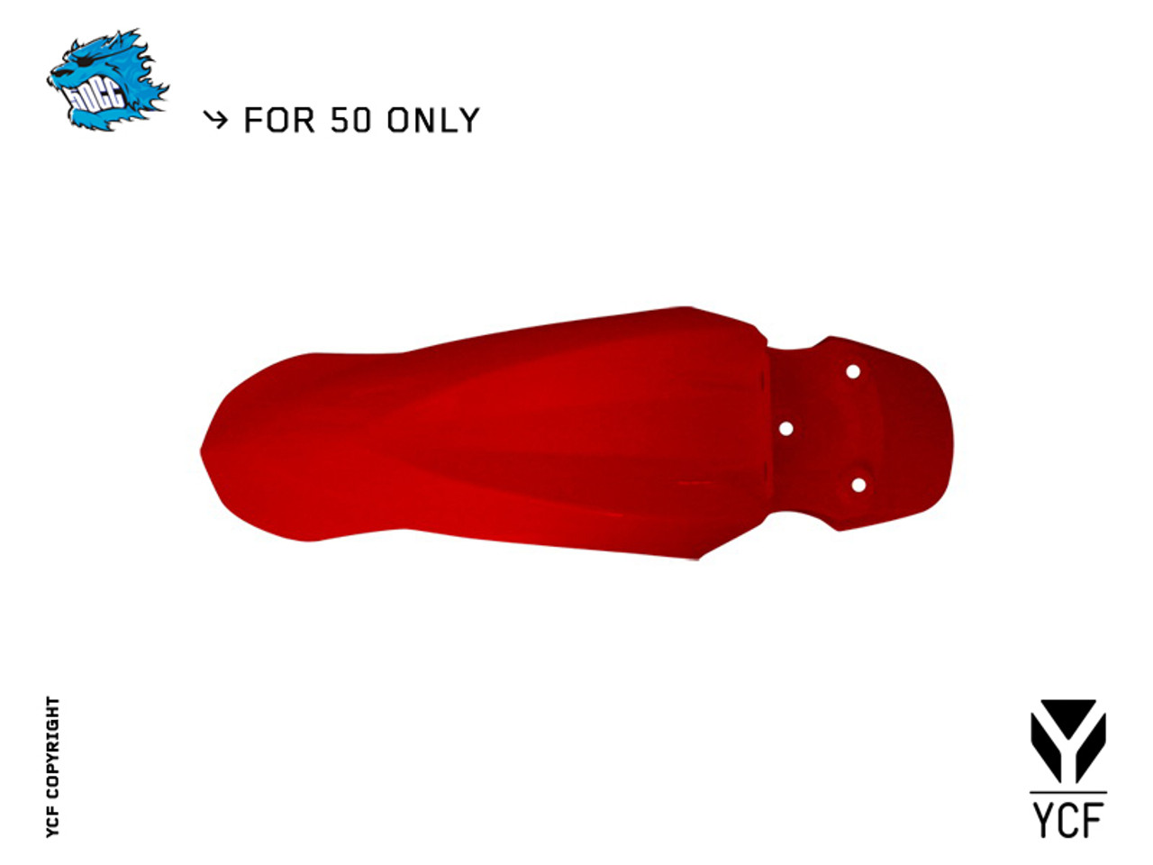 YCF50 FRONT FENDER - RED 2020+