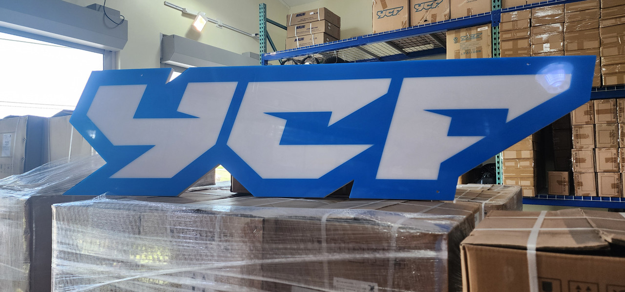 YCF STORE SIGN - 6' WIDE. AKRON PICKUP REQUIRED. CANNOT SHIP.