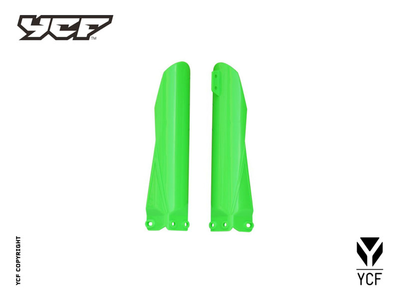 YCF FORK PROTECTORS  735mm - GREEN