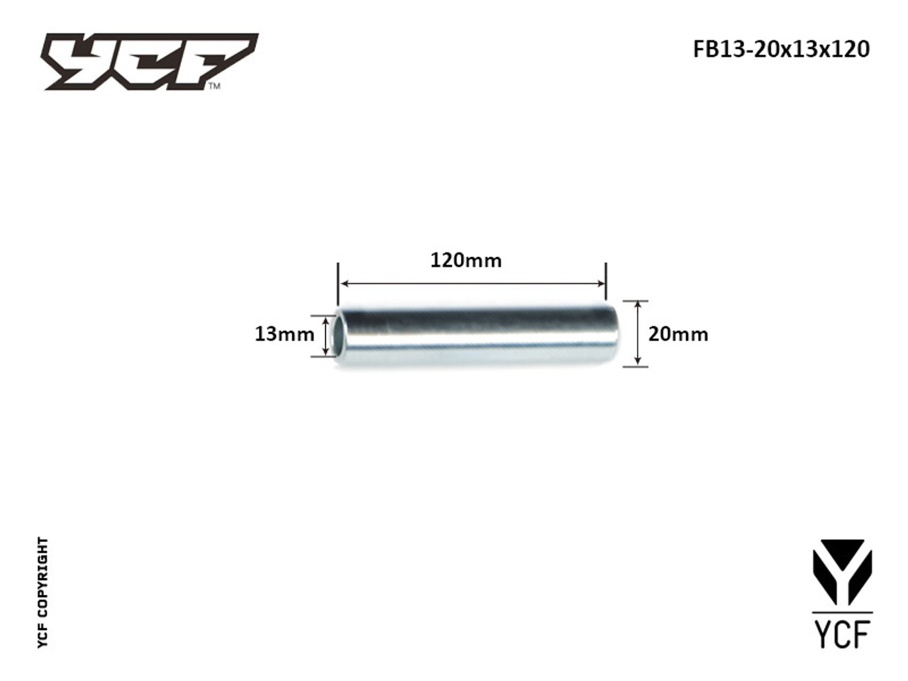 CENTRAL SPACER STEEL SWINGARM PILOT 2013 - FB13-20×13×120