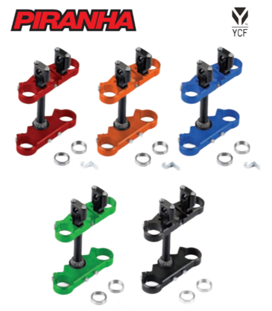 TRIPLE CLAMPS 48/48mm - RED '21