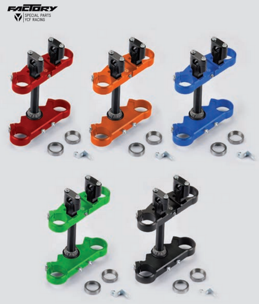 TRIPLE CLAMPS 48/48mm - BLACK '21+