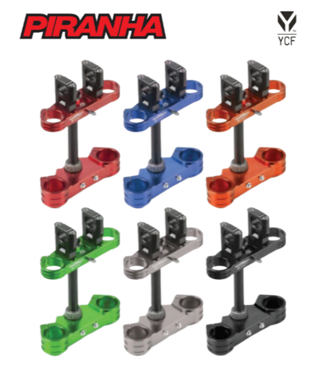 TRIPLE CLAMP 170mm 48/48 - BLUE