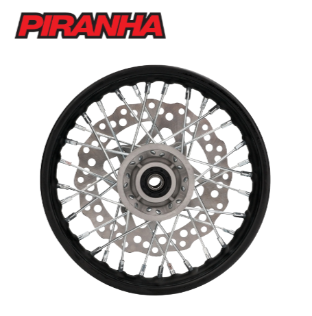 COMPLETE 10" STEEL WHEEL FRONT (1.4x10" w/ 4mm REINFORCED SPOKES)