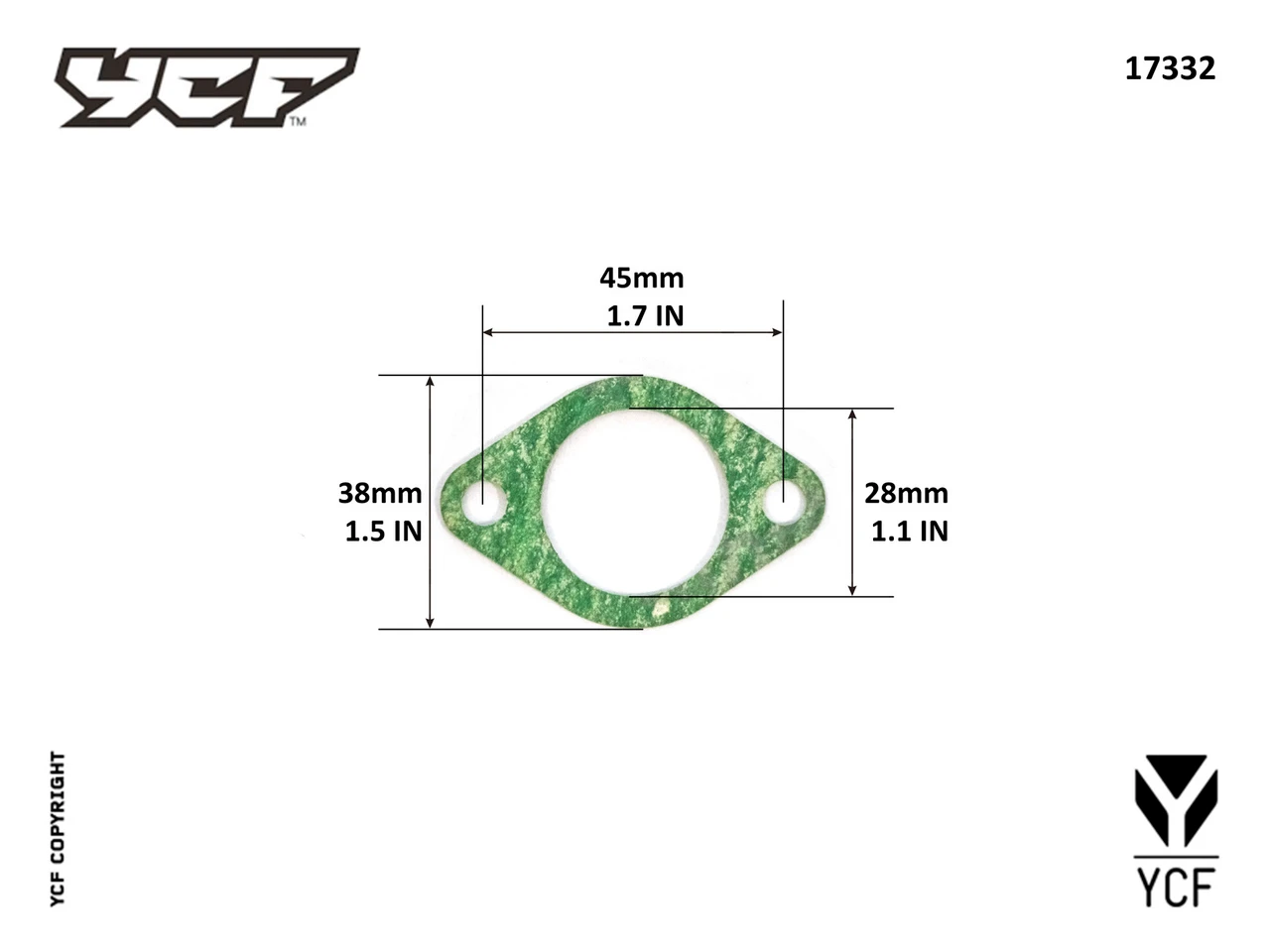 INLET PIPE PAPER GASKET  28mm - 17332