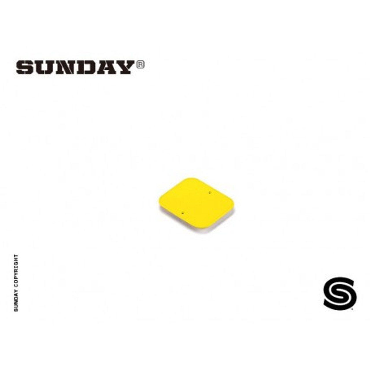 SUNDAY - FRONT NUMBER PLATE - YELLOW