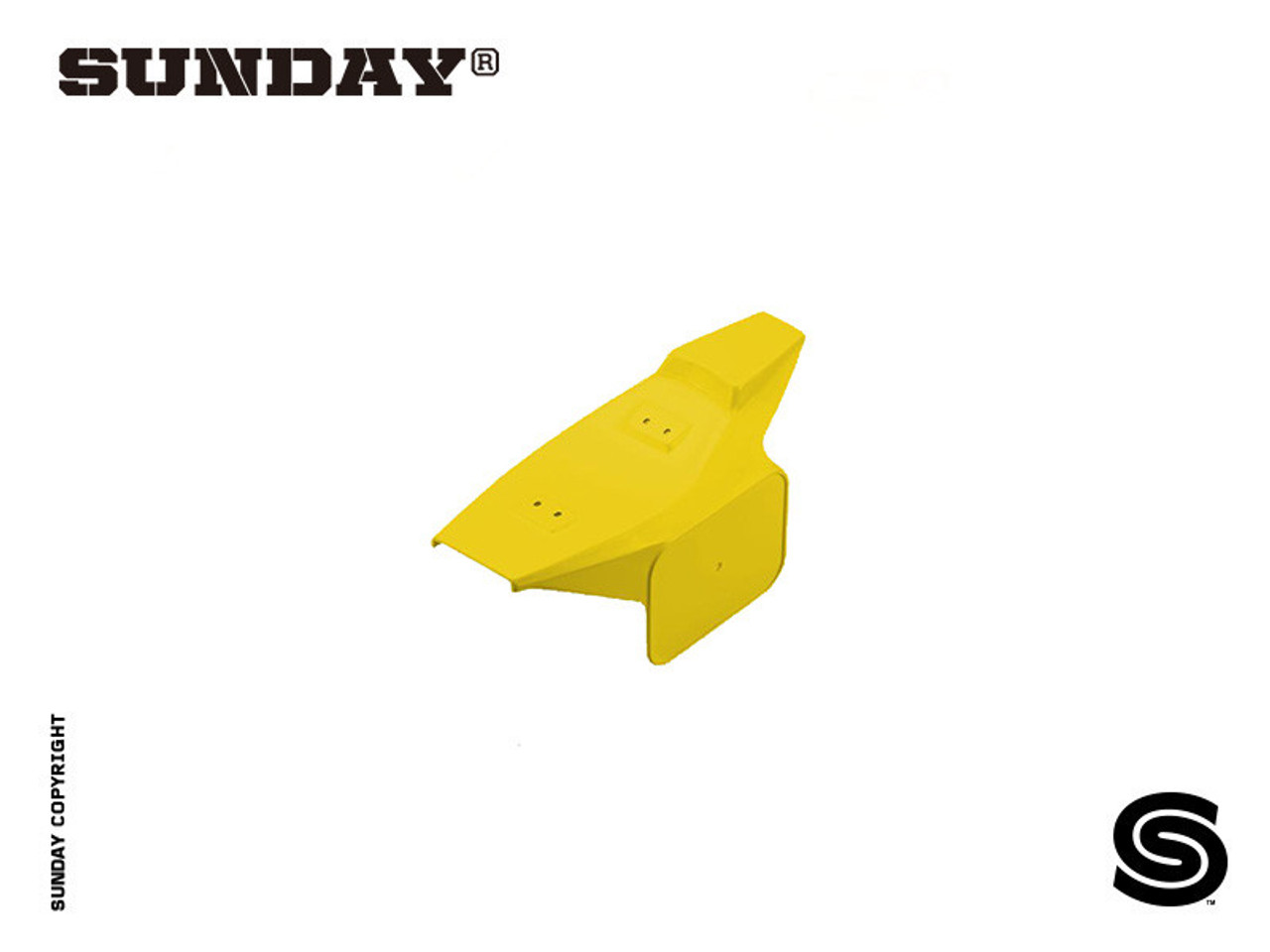 FLAT TRACK REAR PLASTIC - YELLOW