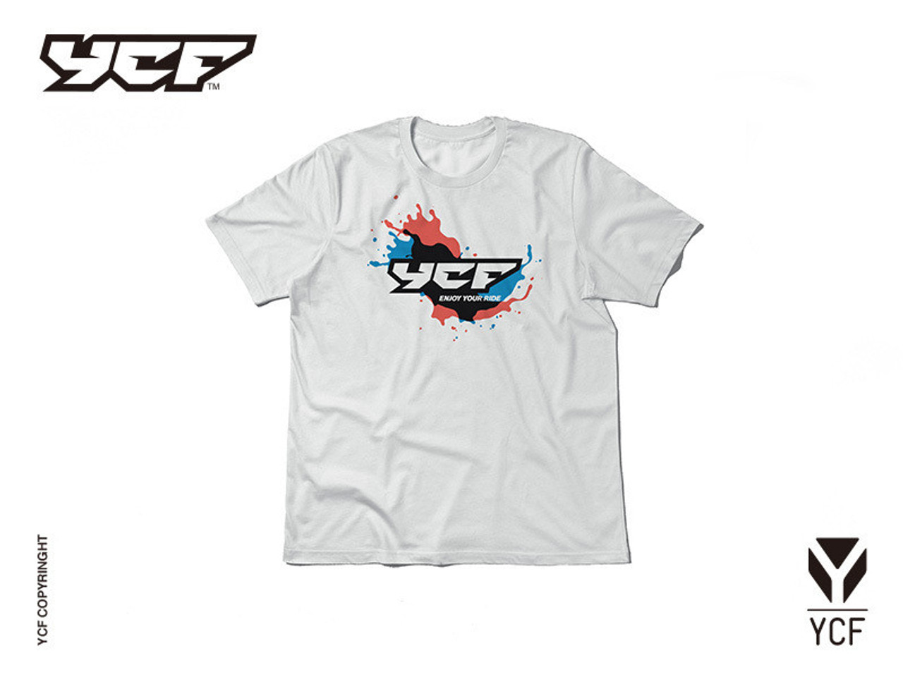 YCF T-SHIRT WHITE MENS LG 2022