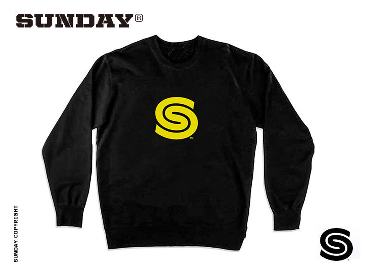 SUNDAY SWEATSHIRT BLACK - LG
