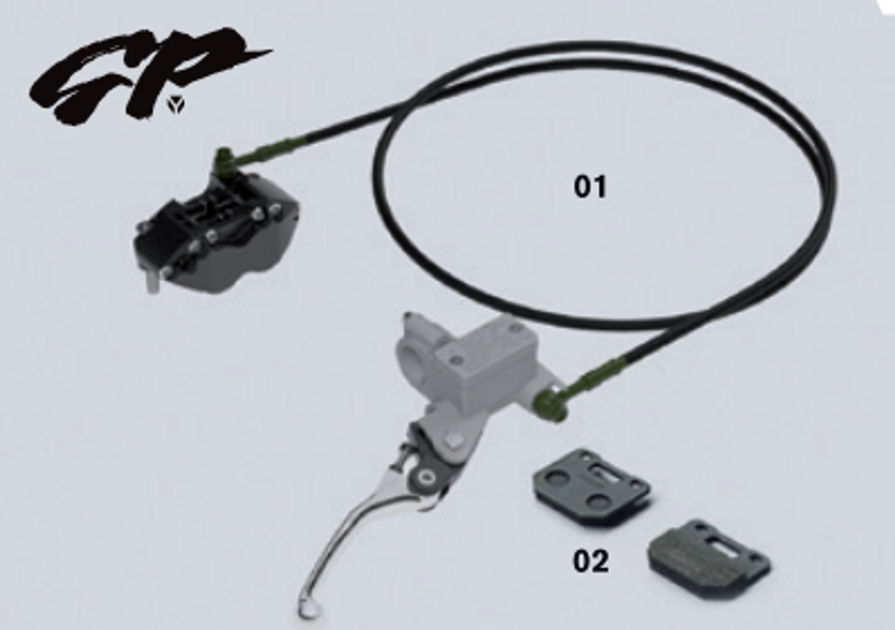 MINI GP - RADIAL FRONT BRAKE ASSEMBLY 2 PISTON L=775MM 2014 BLACK