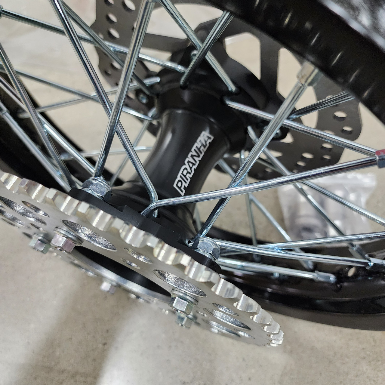 ALUMINUM REAR WHEEL 190/140  - PIR-1101-16-BK