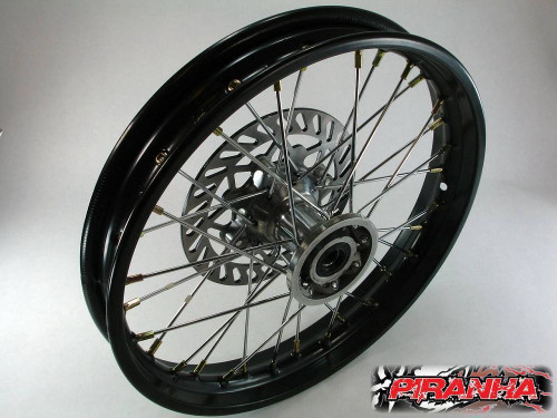 14" PIRANHA PIT BIKE FRONT WHEEL 1.60x14"