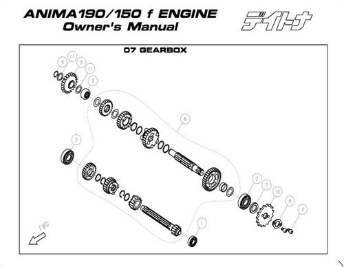 ENGINE PARTS - Daytona Anima 190 4V Engine Parts - Gearbox