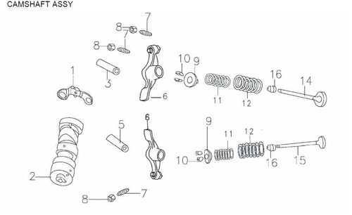 140 CAMSHAFT ASSY PARTS (14)