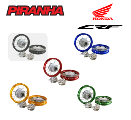 10" HONDA CRF50 ALUMINUM WHEELS - BLACK