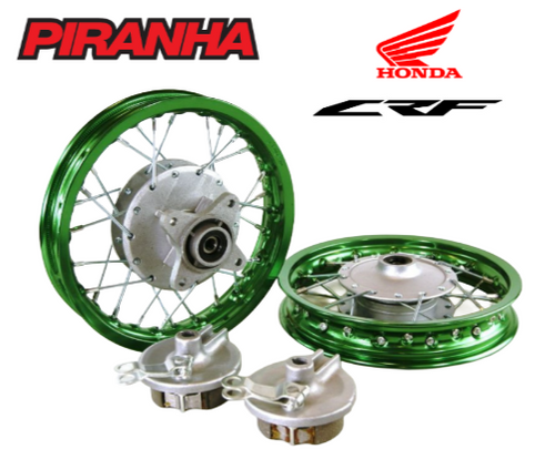 10" HONDA CRF50 ALUMINUM WHEELS - GREEN