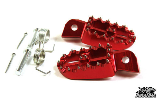 PIRANHA 50 FOOTPEGS - BILLET (RED)