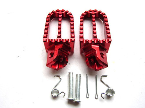 PIT BIKE FOOTPEGS - BILLET ALUMINUM - RED