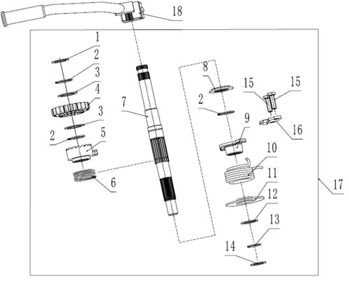 KICK STARTING SHAFT ASSEMBLY