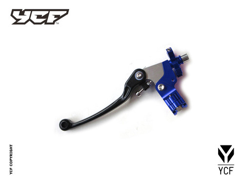 CNC ADJUSTABLE BRACKET WITH CLUTCH LEVER - BLUE