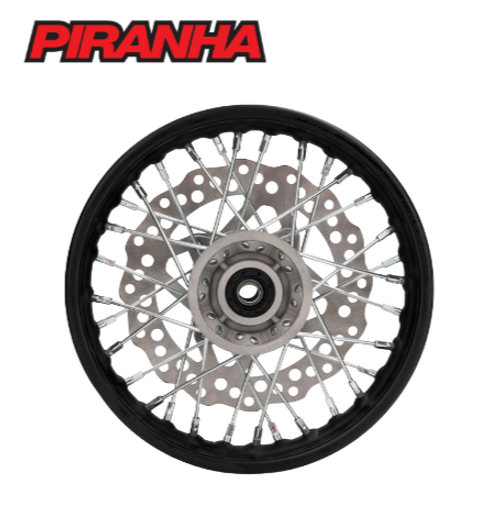 COMPLETE 10" STEEL WHEEL FRONT (1.4x10" w/ 4mm REINFORCED SPOKES)