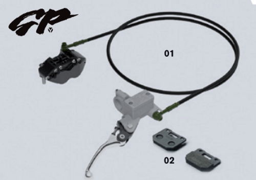 MINI GP - RADIAL FRONT BRAKE ASSEMBLY 2 PISTON L=775MM 2014 BLACK