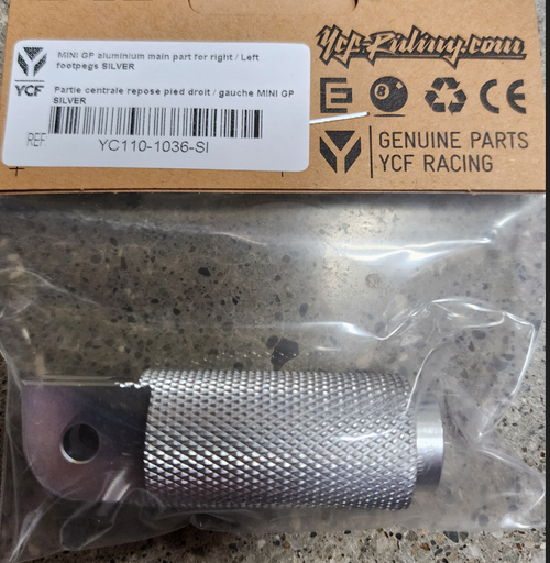 GP ALUMINUM MAIN PART R/L FOOTPEG - YC110-1036-SI