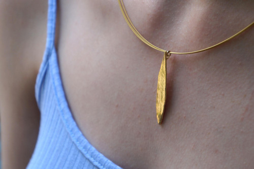 Gold Olive Leaf Necklace – 14K Gold Plated Silver Botanical Pendant-DELETED-1767008145