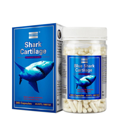 Costar Shark Cartilage 750mg 365 Capsules - Joint Support Supplement