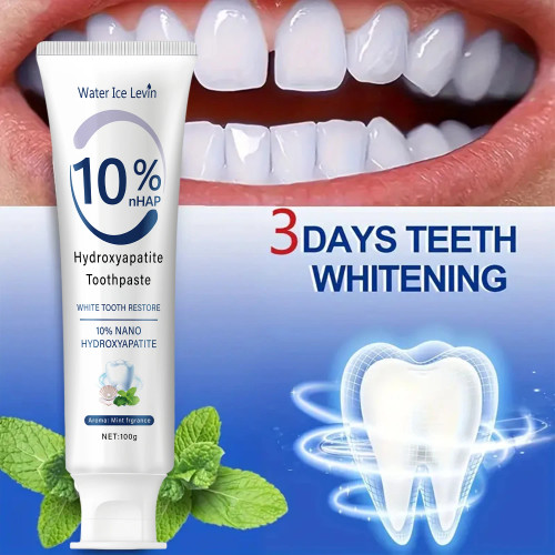 10% Nano Hydroxyapatite Toothpaste Restores White Teeth. Protects