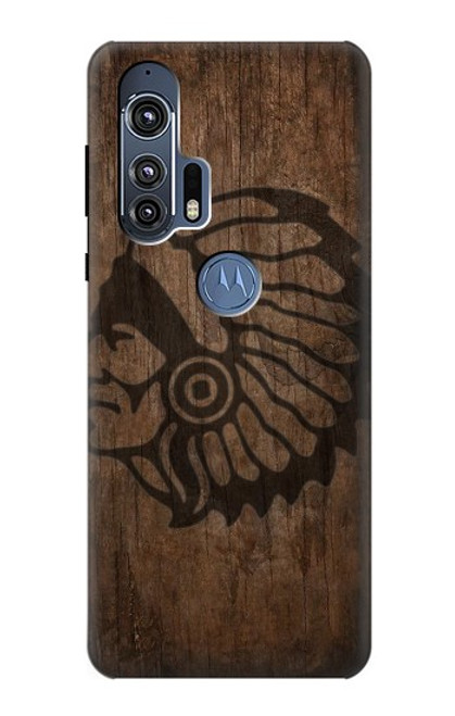 W3443 Indian Head Hard Case and Leather Flip Case For Motorola Edge+