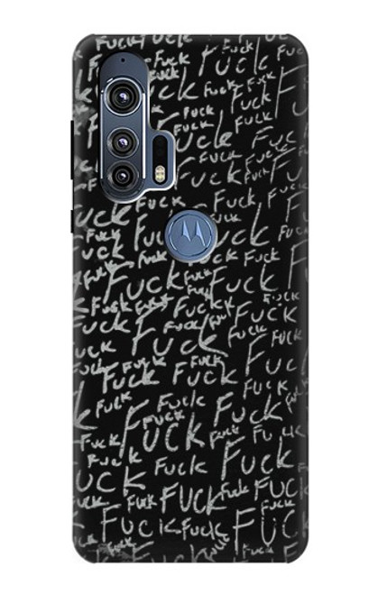 W3478 Funny Words Blackboard Hard Case and Leather Flip Case For Motorola Edge+