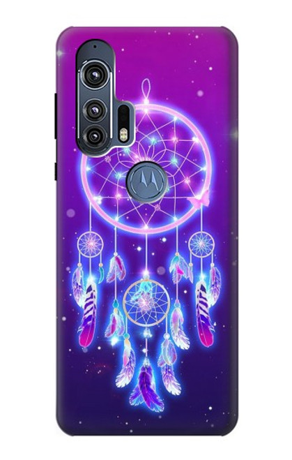 W3484 Cute Galaxy Dream Catcher Hard Case and Leather Flip Case For Motorola Edge+