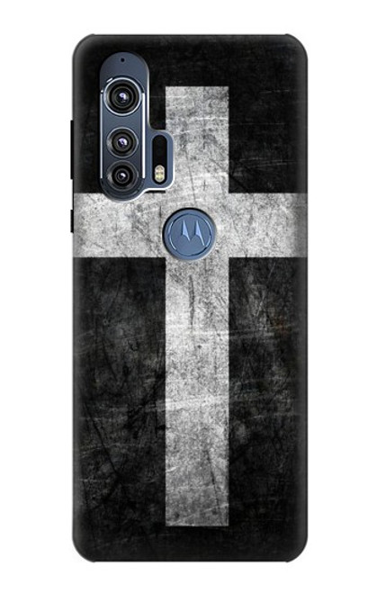 W3491 Christian Cross Hard Case and Leather Flip Case For Motorola Edge+