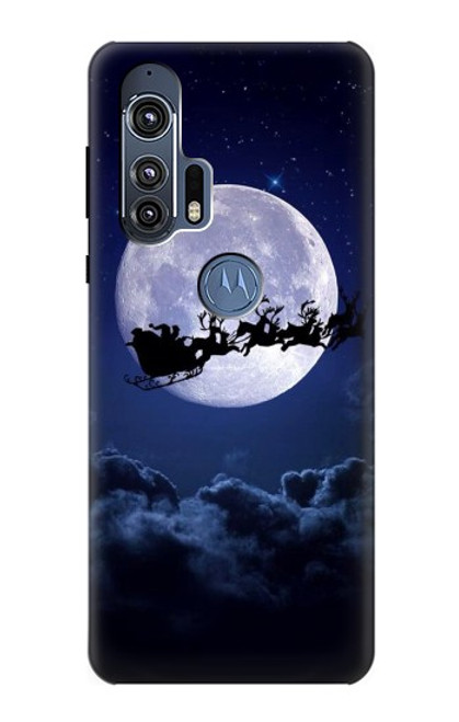 W3508 Xmas Santa Moon Hard Case and Leather Flip Case For Motorola Edge+