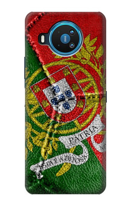 W3300 Portugal Flag Vintage Football Graphic Hard Case and Leather Flip Case For Nokia 8.3 5G