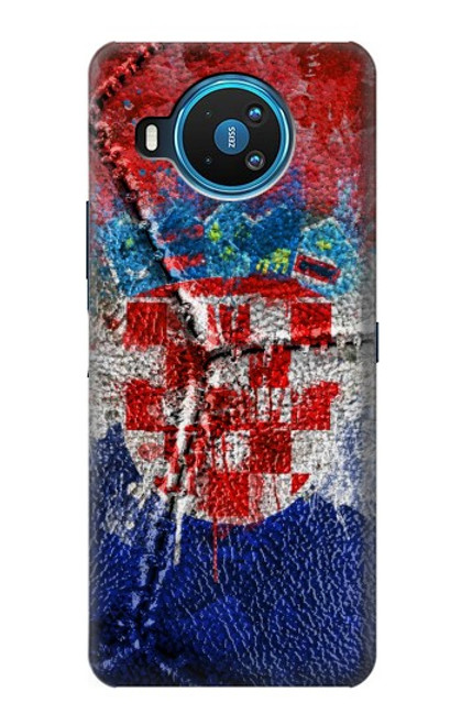 W3313 Croatia Flag Vintage Football Graphic Hard Case and Leather Flip Case For Nokia 8.3 5G