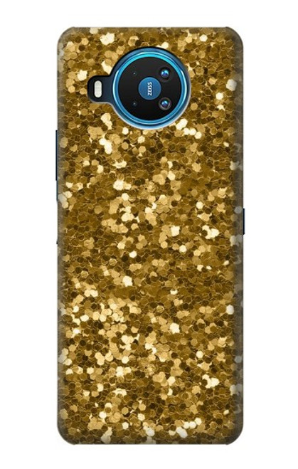 W3388 Gold Glitter Graphic Print Hard Case and Leather Flip Case For Nokia 8.3 5G