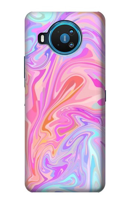 W3444 Digital Art Colorful Liquid Hard Case and Leather Flip Case For Nokia 8.3 5G