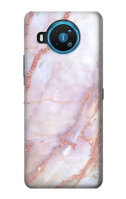 W3482 Soft Pink Marble Graphic Print Hard Case and Leather Flip Case For Nokia 8.3 5G