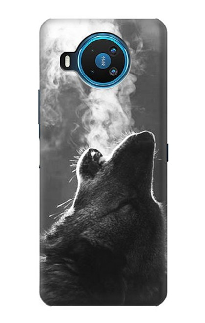 W3505 Wolf Howling Hard Case and Leather Flip Case For Nokia 8.3 5G