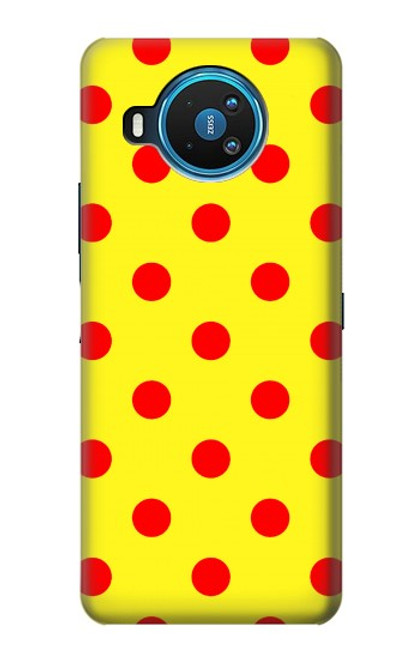 W3526 Red Spot Polka Dot Hard Case and Leather Flip Case For Nokia 8.3 5G