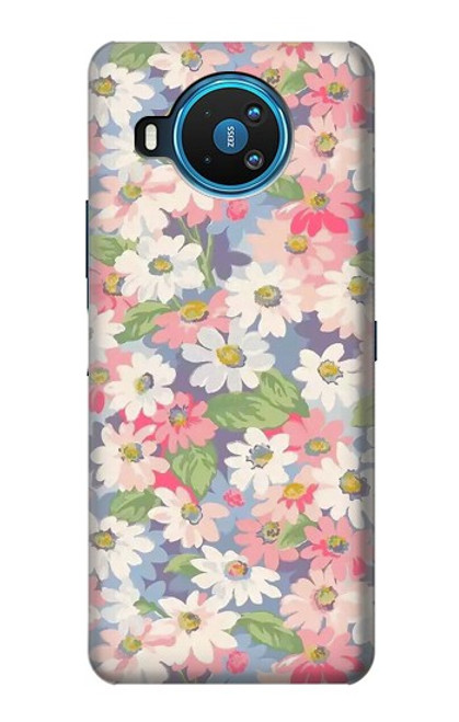 W3688 Floral Flower Art Pattern Hard Case and Leather Flip Case For Nokia 8.3 5G