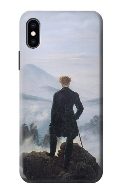 W3789 Wanderer above the Sea of Fog Hard Case and Leather Flip Case For iPhone X, iPhone XS