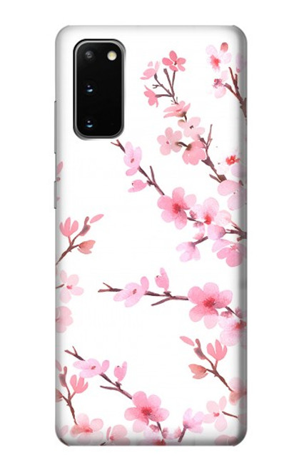 W3707 Pink Cherry Blossom Spring Flower Hard Case and Leather Flip Case For Samsung Galaxy S20