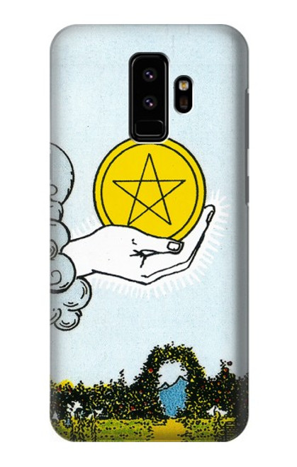 W3722 Tarot Card Ace of Pentacles Coins Hard Case and Leather Flip Case For Samsung Galaxy S9